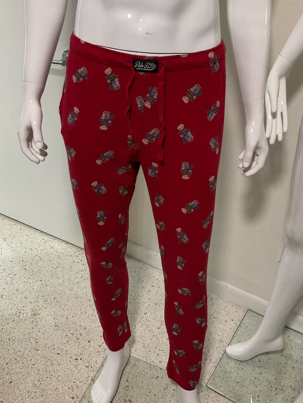 Polo by Ralph Lauren Red Men's Pajama Pants with Teddy Print